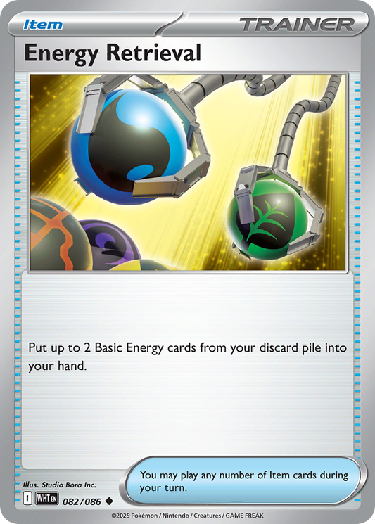 Energy Retrieval (Poke Ball Pattern) - White Flare 082/086 (Foil) - Near Mint