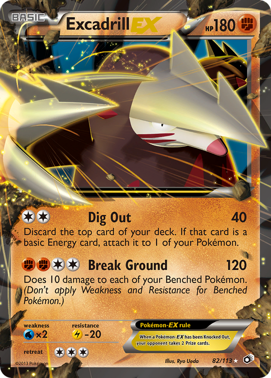 Excadrill EX - Legendary Treasures 82  (Foil) - Near Mint