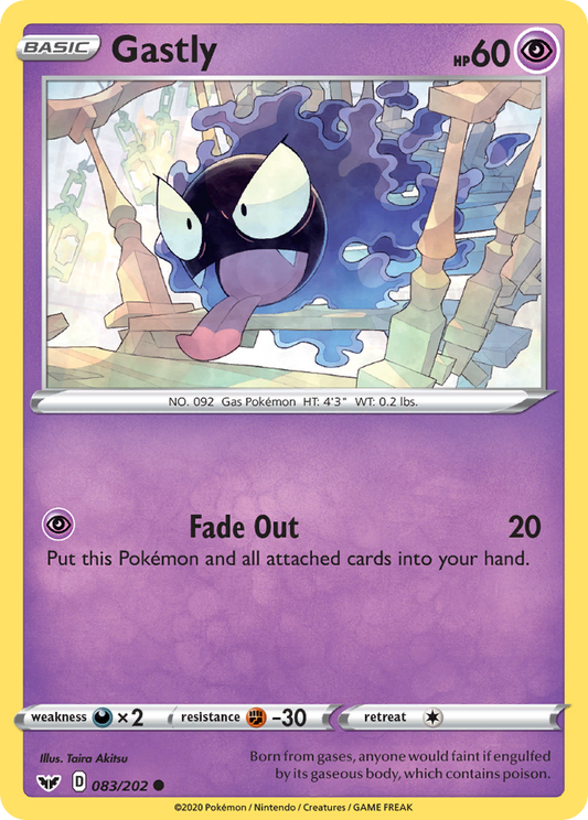 Gastly - Sword & Shield 083/202  - Near Mint
