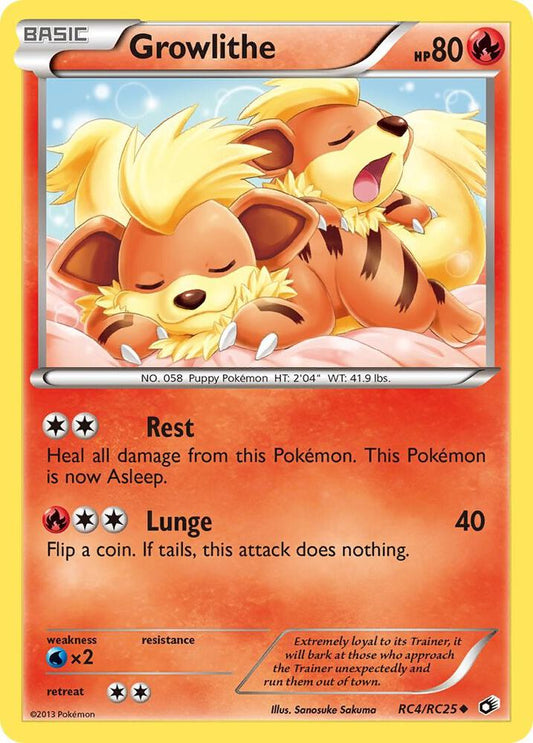 Growlithe - Legendary Treasures: Radiant Collections RC4 (Foil) - Moderately Played