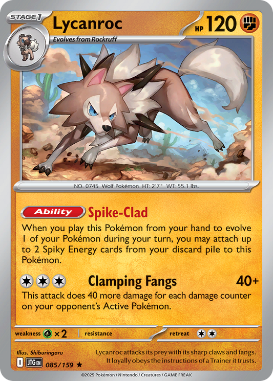 Lycanroc - Journey Together 085/159  (Foil) - Near Mint
