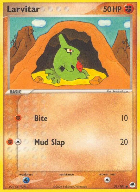 Larvitar - EX Dragon Frontiers 51/101 - Near Mint