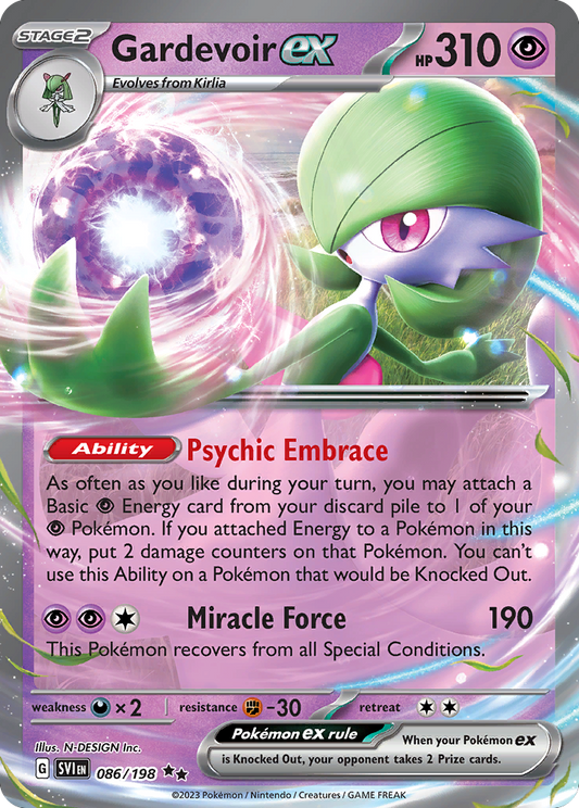 Gardevoir ex - Scarlet & Violet Base Set 086/198  (Foil) - Near Mint - Ungraded