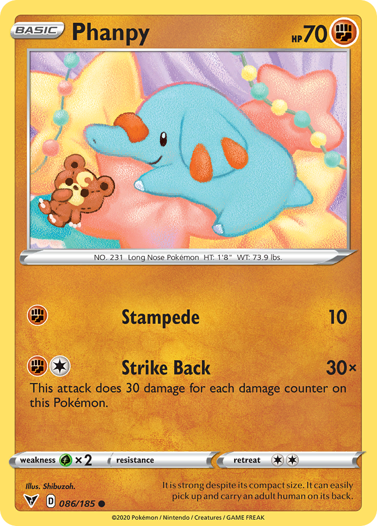 Phanpy - Vivid Voltage 086/185 - Near Mint