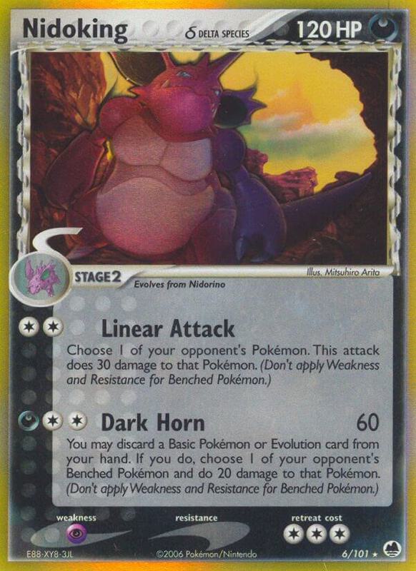 Nidoking (Delta Species) - EX Dragon Frontiers 6/101 (Foil) - Lightly Played