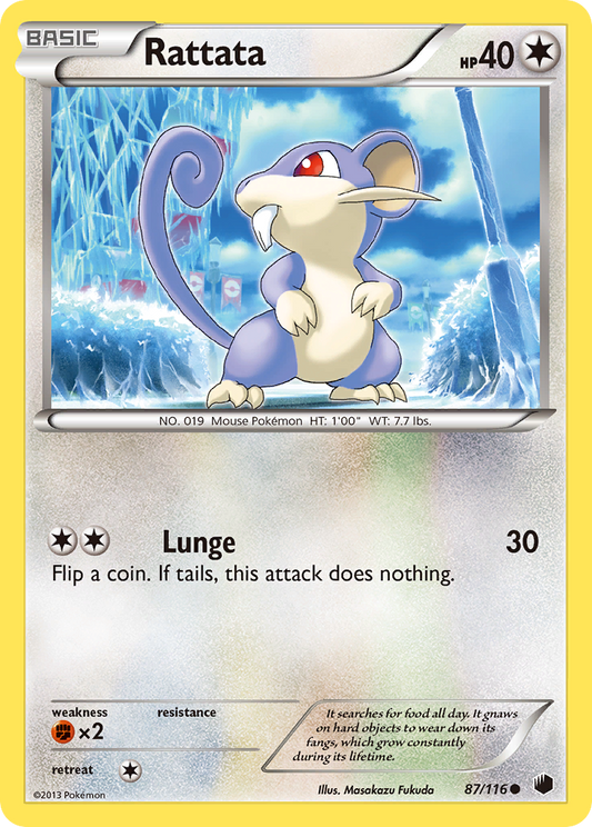 Rattata - Plasma Freeze 87  (Foil) - Lightly Played - Ungraded