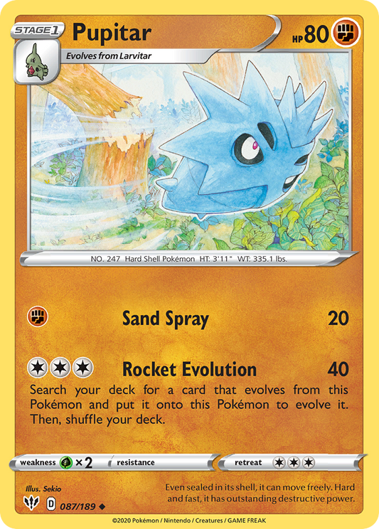 Pupitar - Darkness Ablaze 087/189 (Foil) - Near Mint