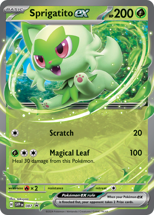 Sprigatito ex - Scarlet & Violet Promo 87 (Foil) - Damaged