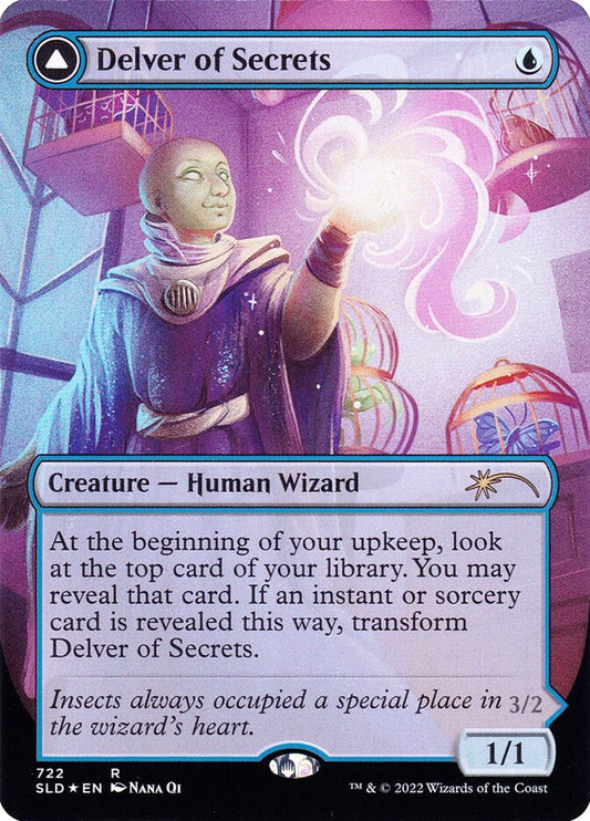 Delver of Secrets // Insectile Aberration - SLD 722  (Foil)