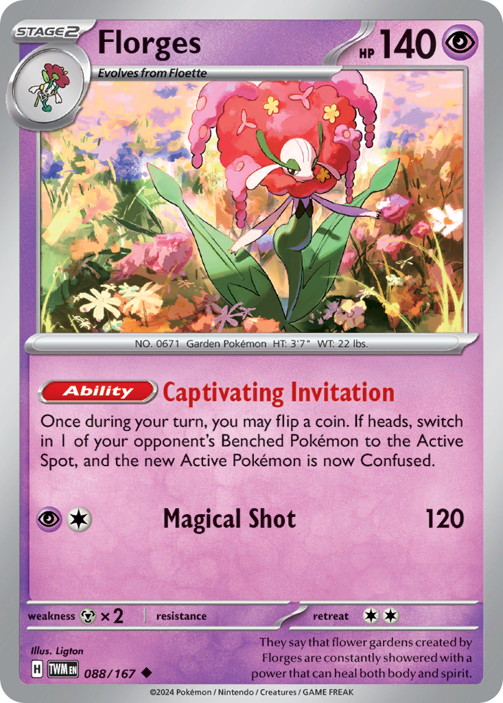 Florges - Twilight Masquerade 088/167 - Near Mint