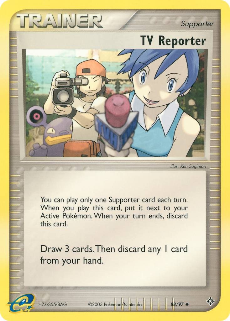 TV Reporter - EX Dragon 88 - Lightly Played