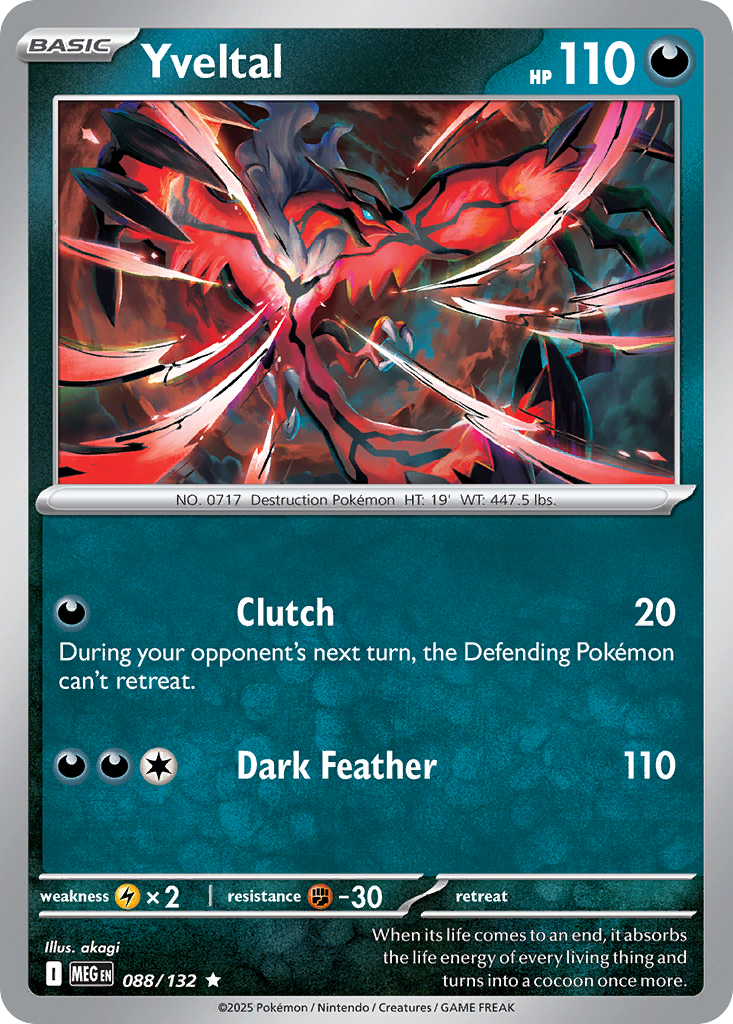 Yveltal - Mega Evolution 088/132 (Foil) - Near Mint
