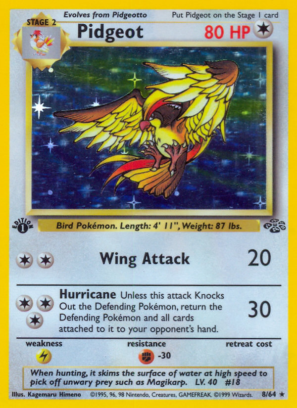 Pidgeot - Jungle 8 (Foil) (Unlimited) - Damaged