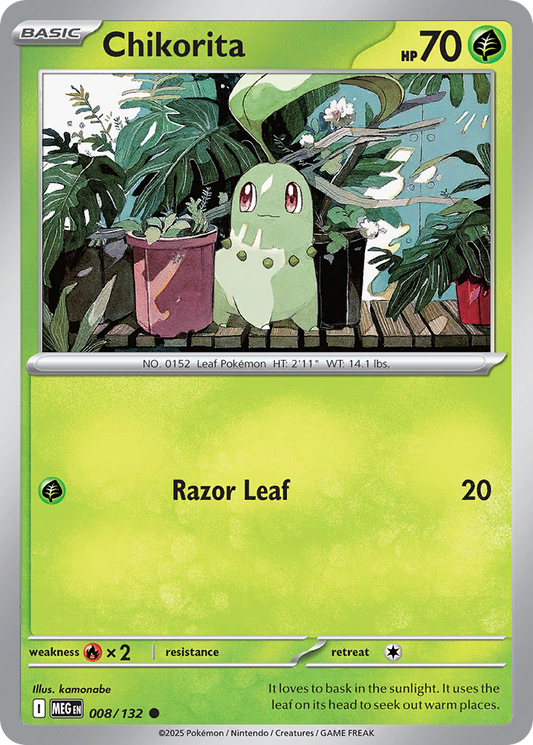 Chikorita - Mega Evolution 008/132 - Near Mint