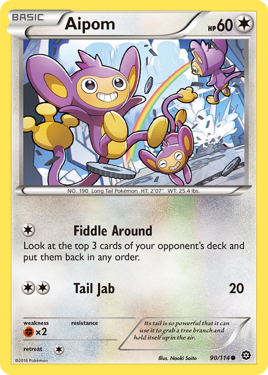Aipom - Steam Siege 90 - Near Mint