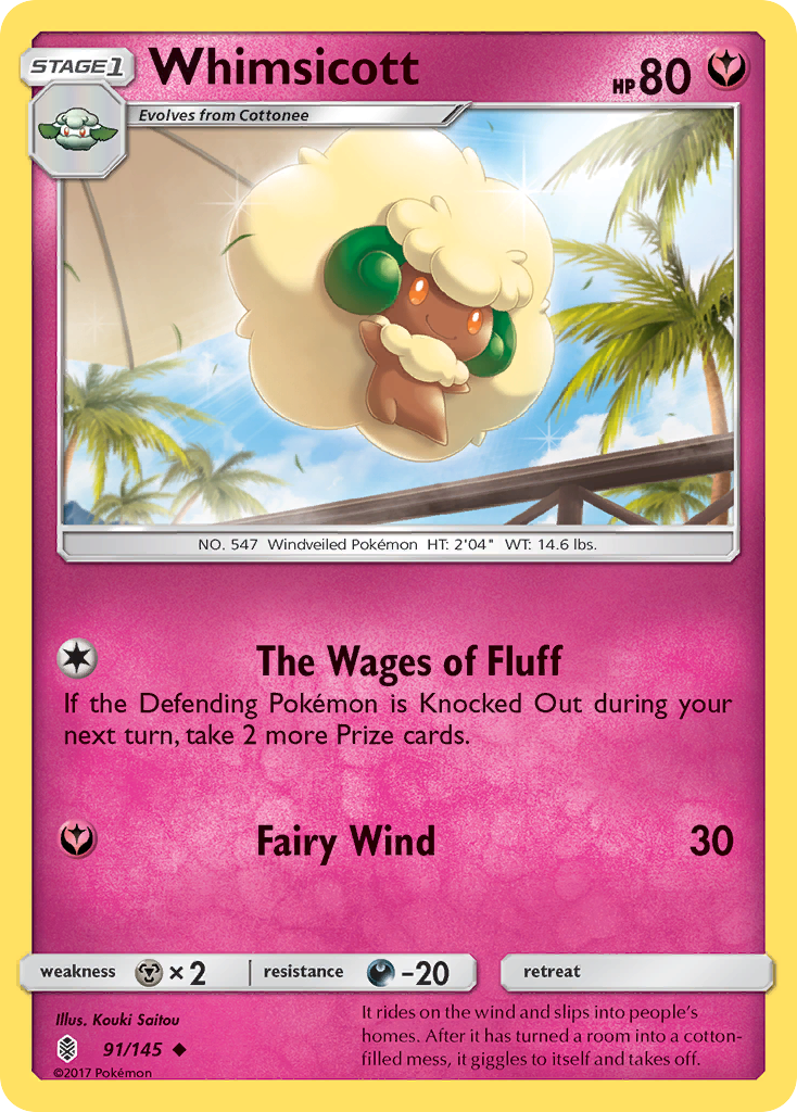 Whimsicott - Guardians Rising 91/145 (Foil) - Near Mint