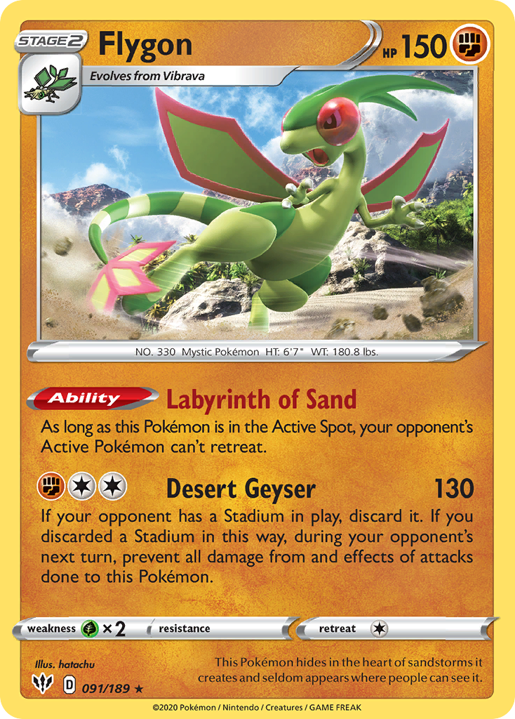 Flygon - Darkness Ablaze 091/189 - Near Mint