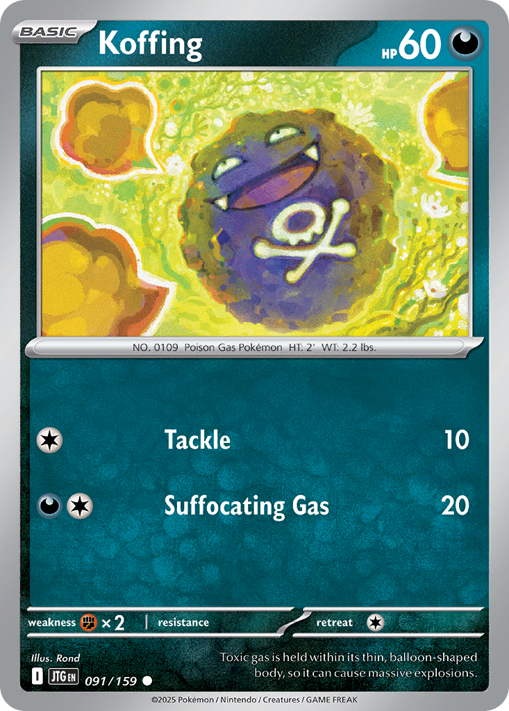 Koffing - Journey Together 091/159 - Near Mint