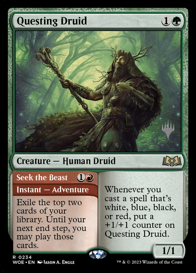 Questing Druid // Seek the Beast - Wilds of Eldraine Promos 234p