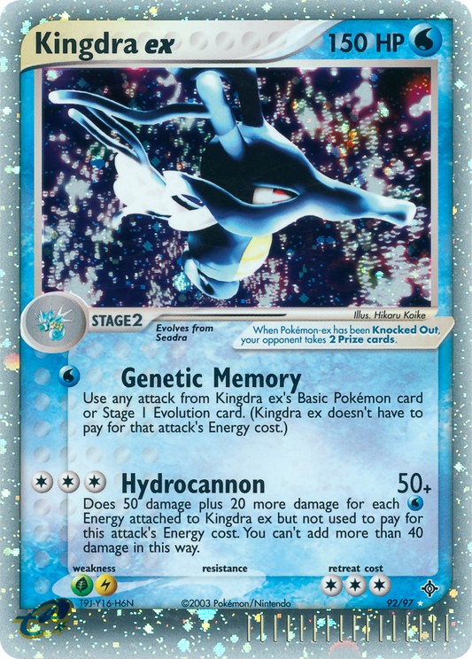 Kingdra ex - EX Dragon 92  (Foil) - Lightly Played