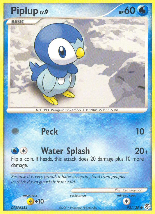Piplup - Diamond and Pearl 93 - Damaged