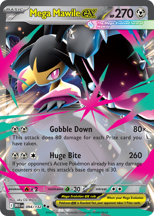 Mega Mawile ex - Mega Evolution 094/132 (Foil) - Near Mint