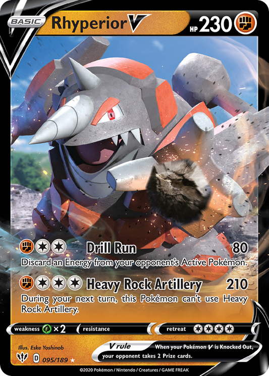 Rhyperior V - Darkness Ablaze 095/189 (Foil) - Near Mint