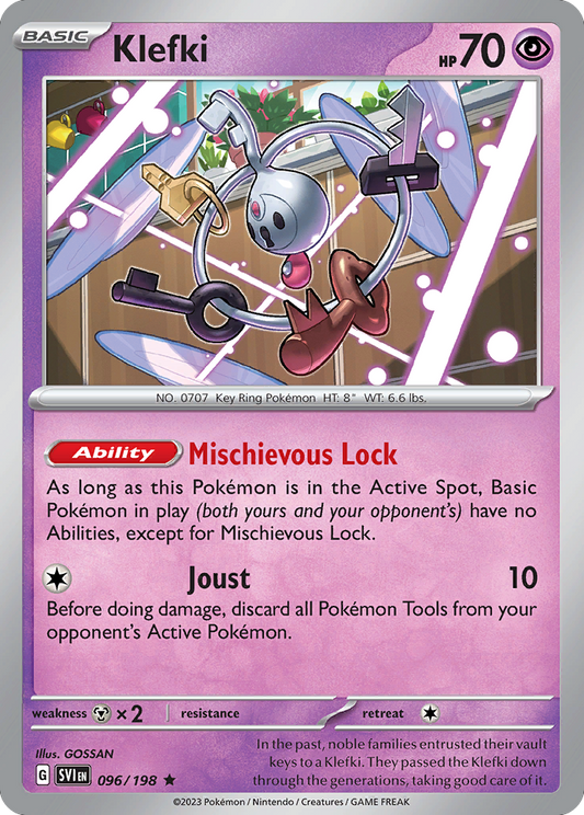 Klefki - Scarlet & Violet Base Set 096/198  (Foil) - Near Mint