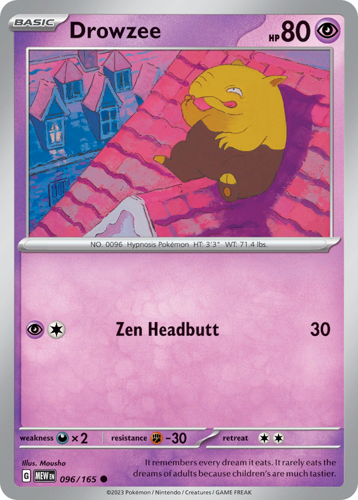 Drowzee - Scarlet & Violet 151 096/165 - Near Mint