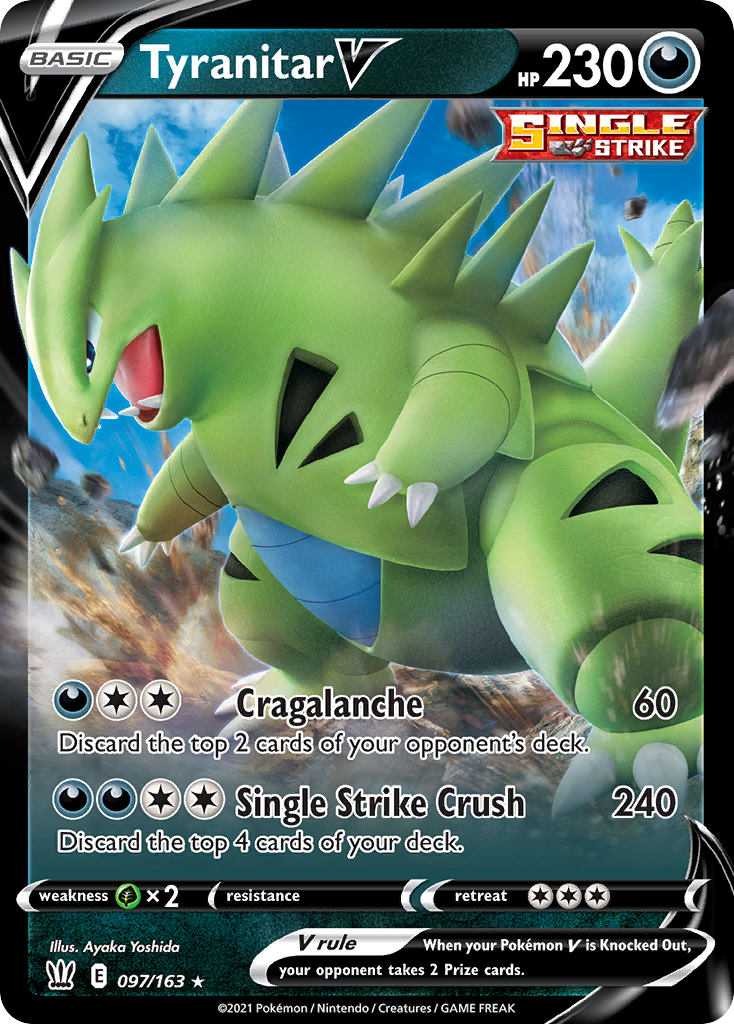 Tyranitar V - Battle Styles 097/163 (Foil) - Near Mint
