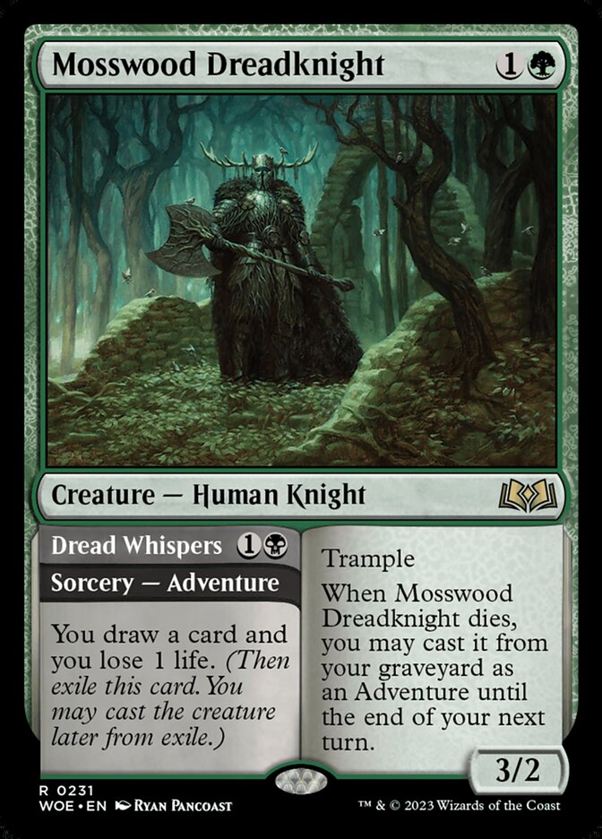 Mosswood Dreadknight // Dread Whispers - Wilds of Eldraine 231