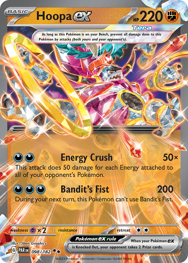 Hoopa ex - Paradox Rift 098/182 (Foil) - Damaged