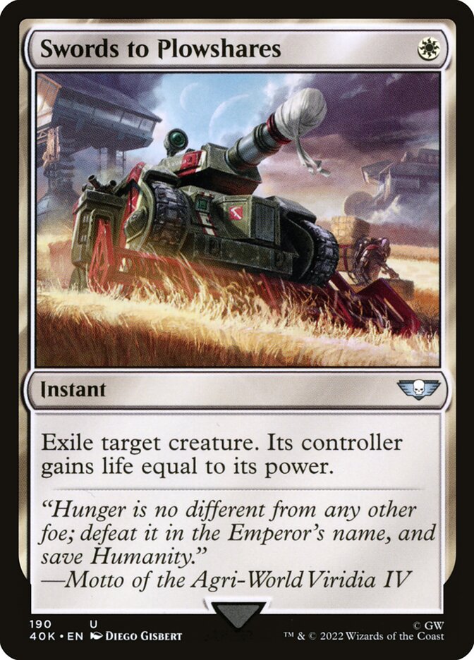 Swords to Plowshares - Warhammer 40,000 Commander 190
