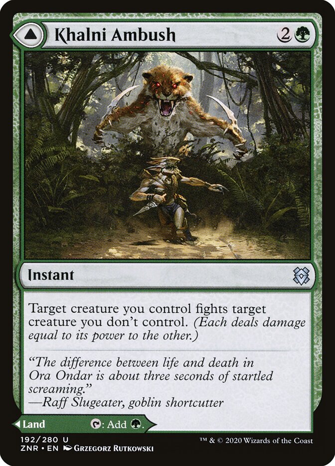 Khalni Ambush // Khalni Territory - Zendikar Rising 192 (Foil)