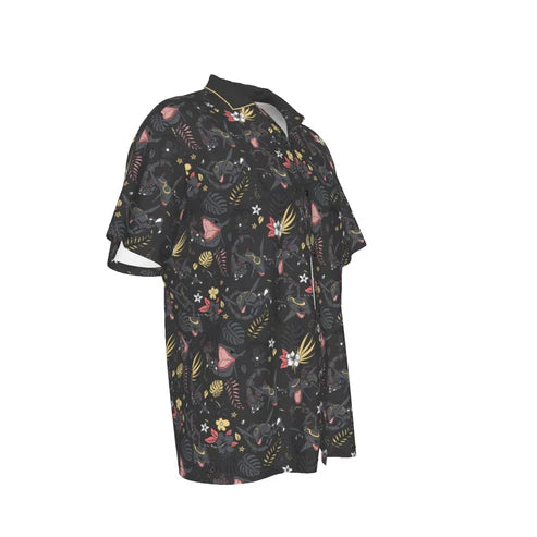 Rayquaza (Black) Hawaiian Button Shirt