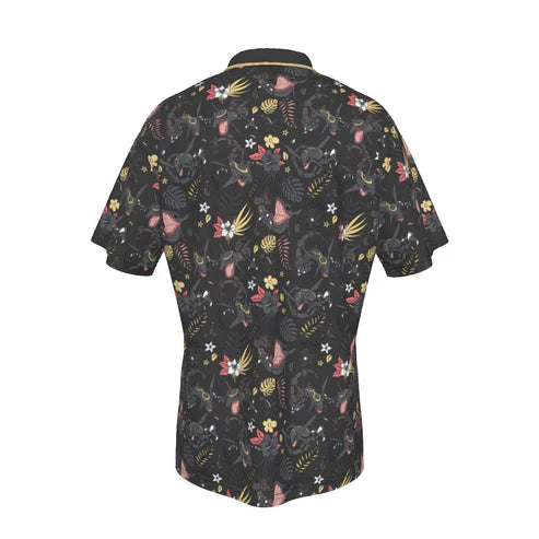 Rayquaza (Black) Hawaiian Button Shirt