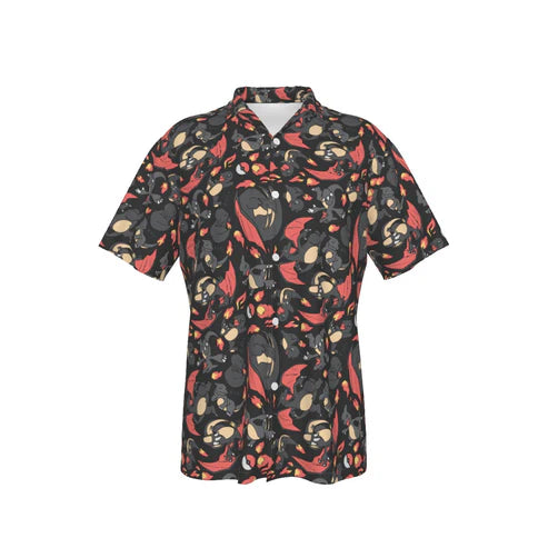 Charizard (Black) Button Shirt