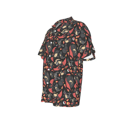 Charizard (Black) Button Shirt
