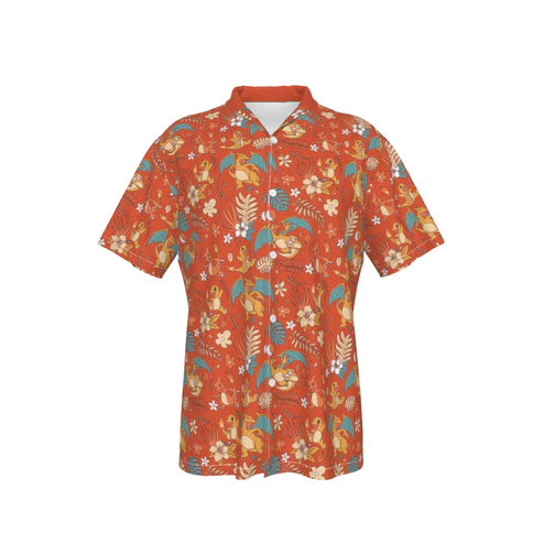 Charizard (Orange) Hawaiian Button Shirt