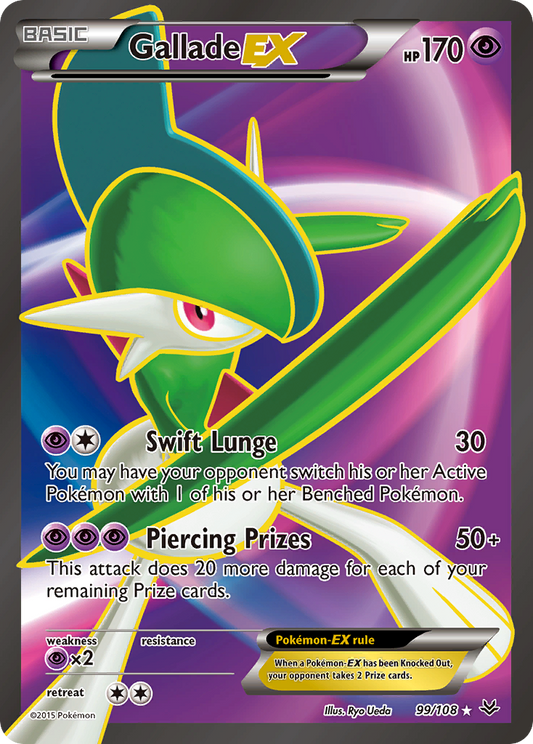Gallade EX (99 Full Art) - Roaring Skies 99  (Foil) - Damaged - Ungraded