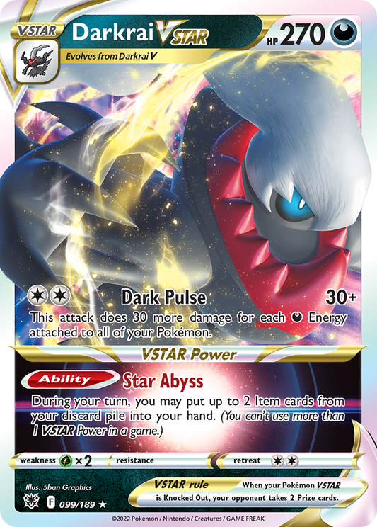 Darkrai VSTAR - Astral Radiance 099/189  (Foil) - Near Mint - Ungraded
