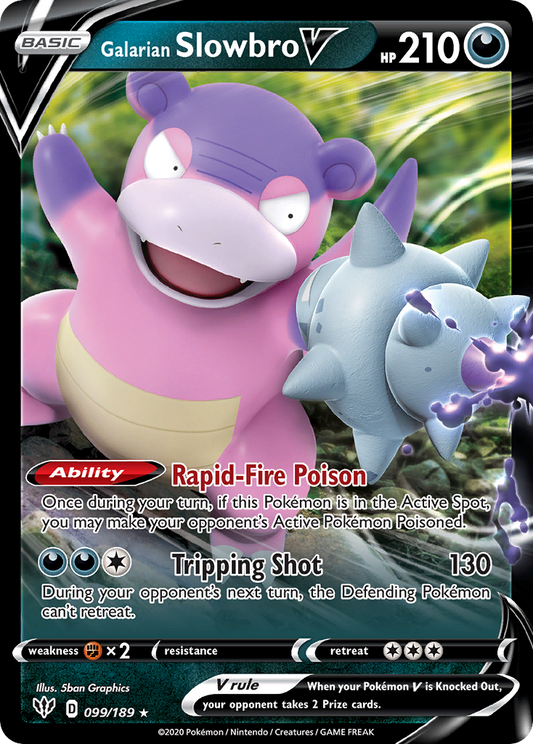Galarian Slowbro V - Darkness Ablaze 099/189 (Foil) - Near Mint