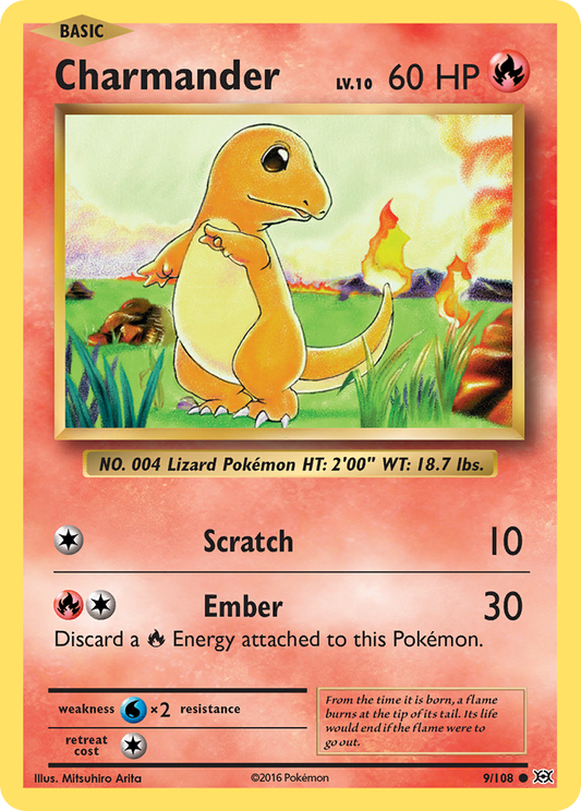 Charmander - Evolutions 9/108 - Near Mint