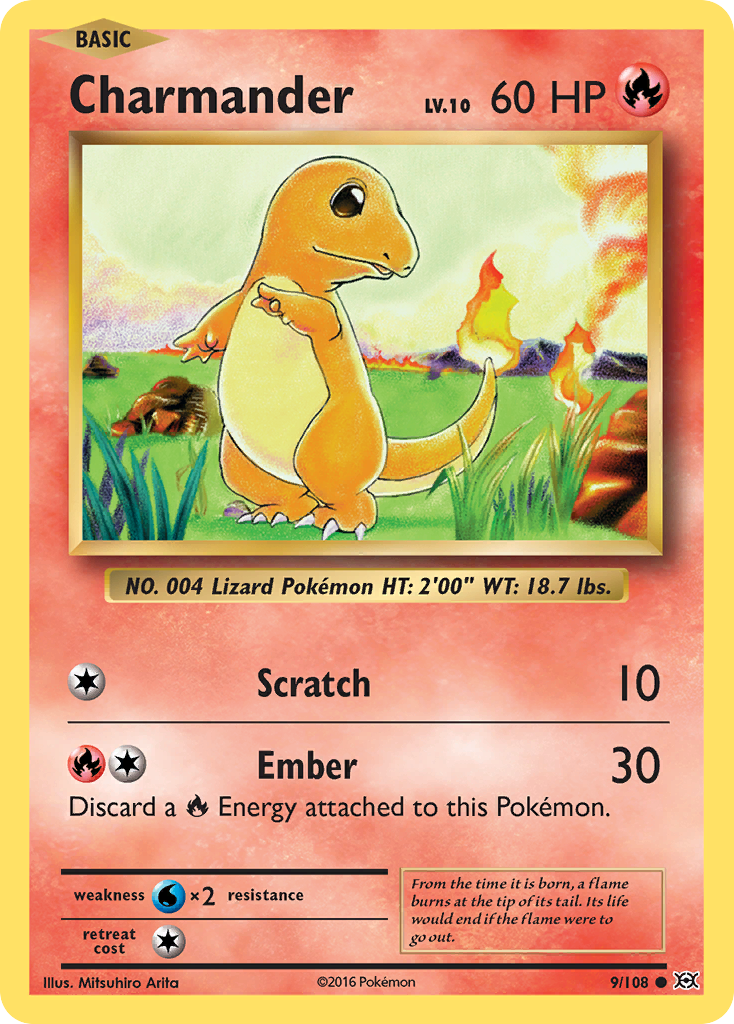 Charmander - Evolutions 9/108 - Near Mint