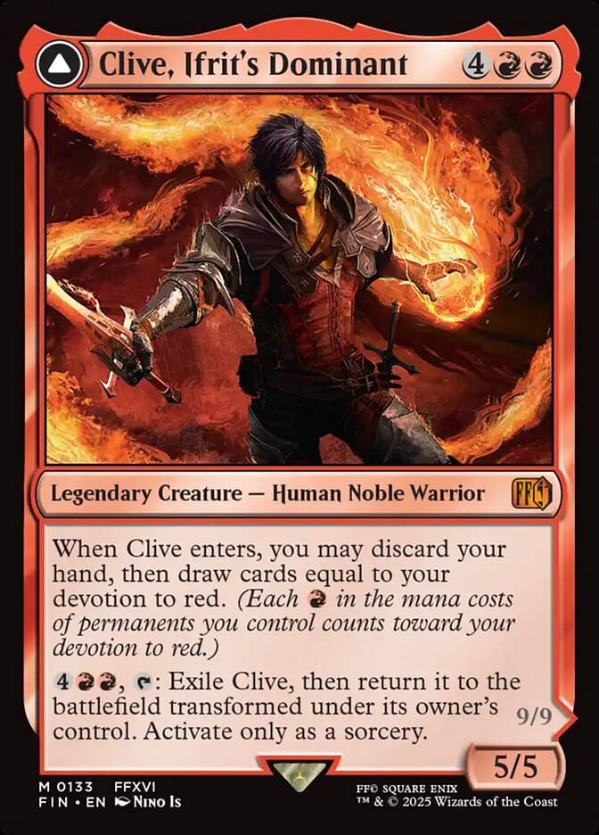 Clive, Ifrit's Dominant // Ifrit, Warden of Inferno - FIN 133  (Foil)