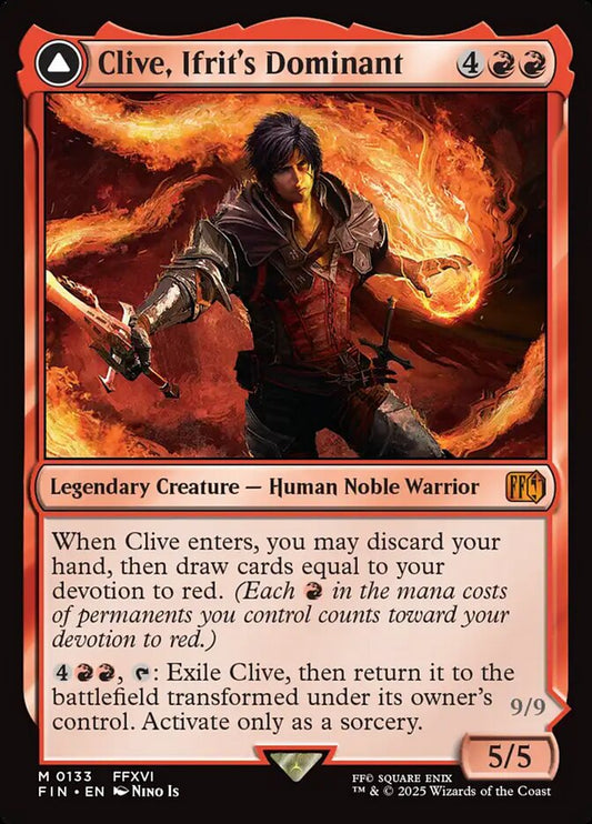 Clive, Ifrit's Dominant // Ifrit, Warden of Inferno - FIN 133  (Foil)
