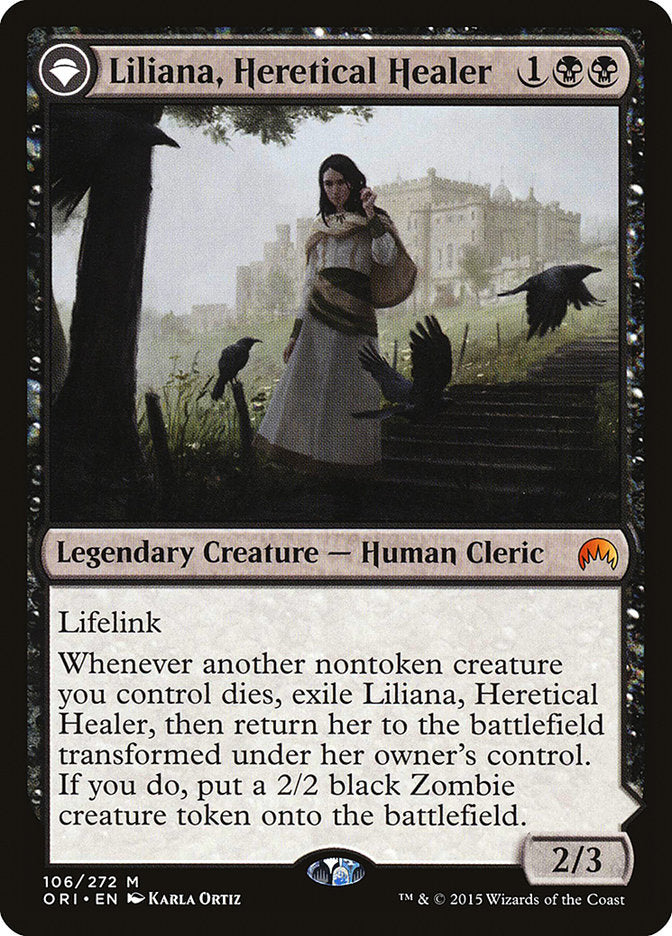 Liliana, Heretical Healer // Liliana, Defiant Necromancer - ORI 106