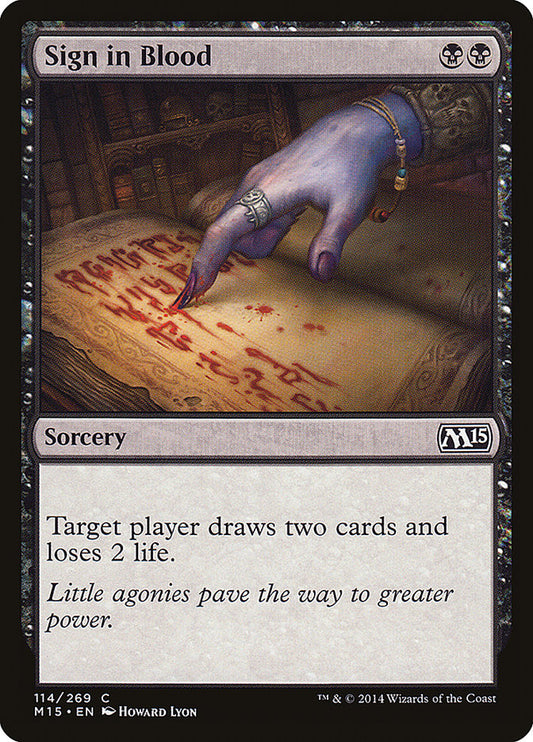 Sign in Blood - M15 114