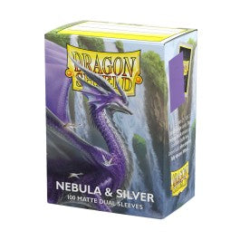 Dragon Shield Sleeves: Standard Matte Dual - Nebula & Silver 100CT