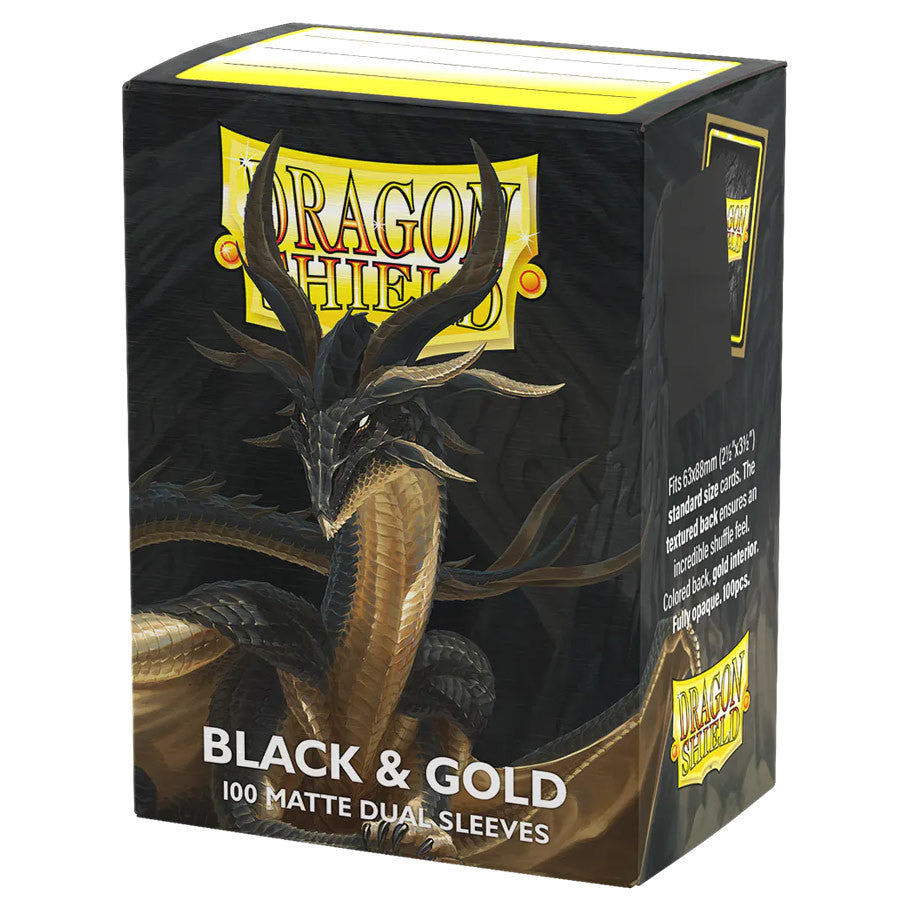 Dragon Shield: Dual Matte: Black & Gold (100ct)